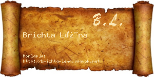 Brichta Léna névjegykártya